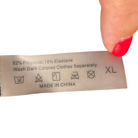 SHEIN deep v-neck ruffled one-piece swimsuit, lace up back, size XL - Picture 7 of 8